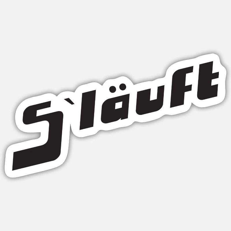 Läuft - Sticker Größe S (10 x 10 cm) - Mattweiß