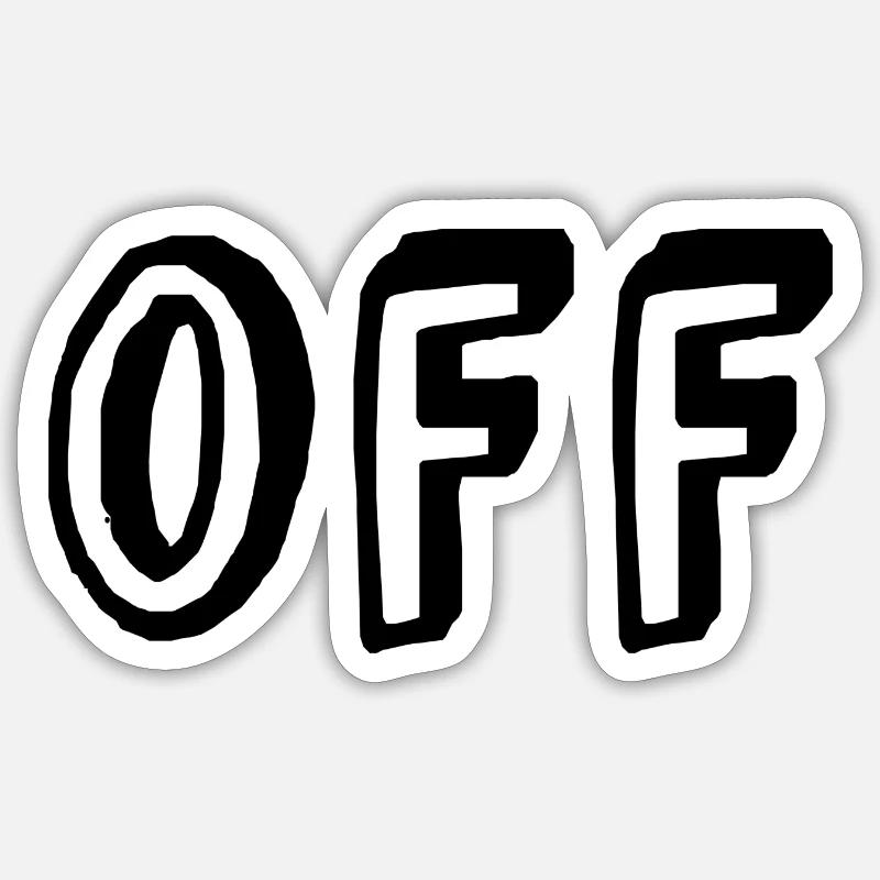 OFF - Sticker size S (10 x 10 cm) - white matte