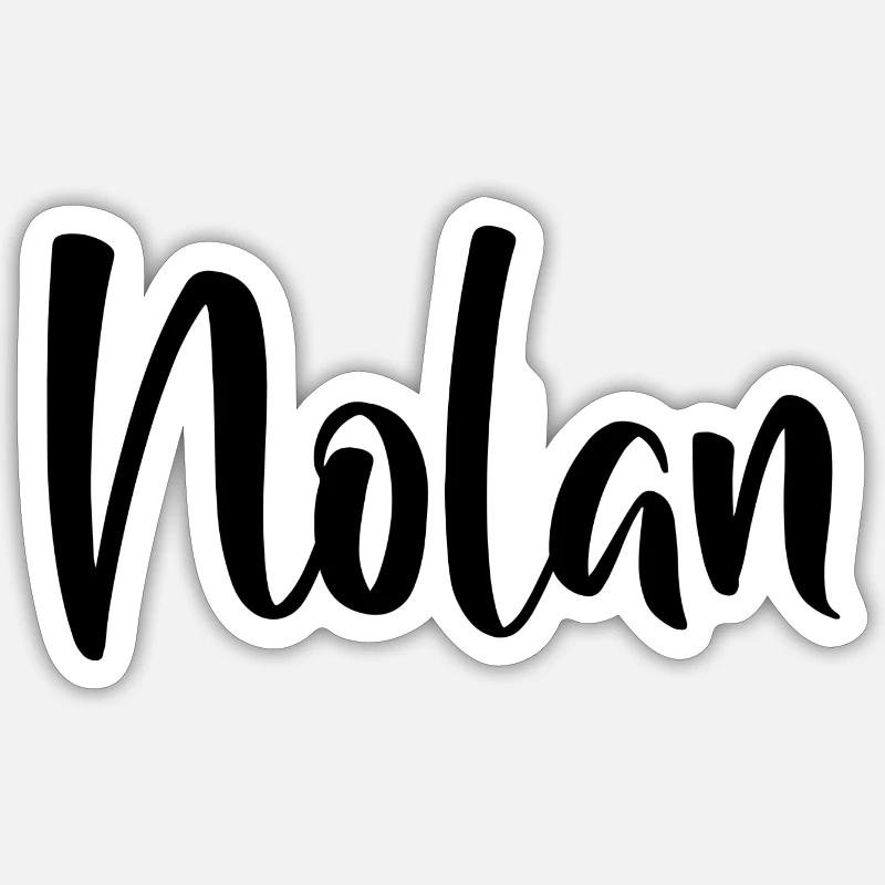 Nom - Nolan - Sticker taille S (10 x 10 cm) - blanc mat