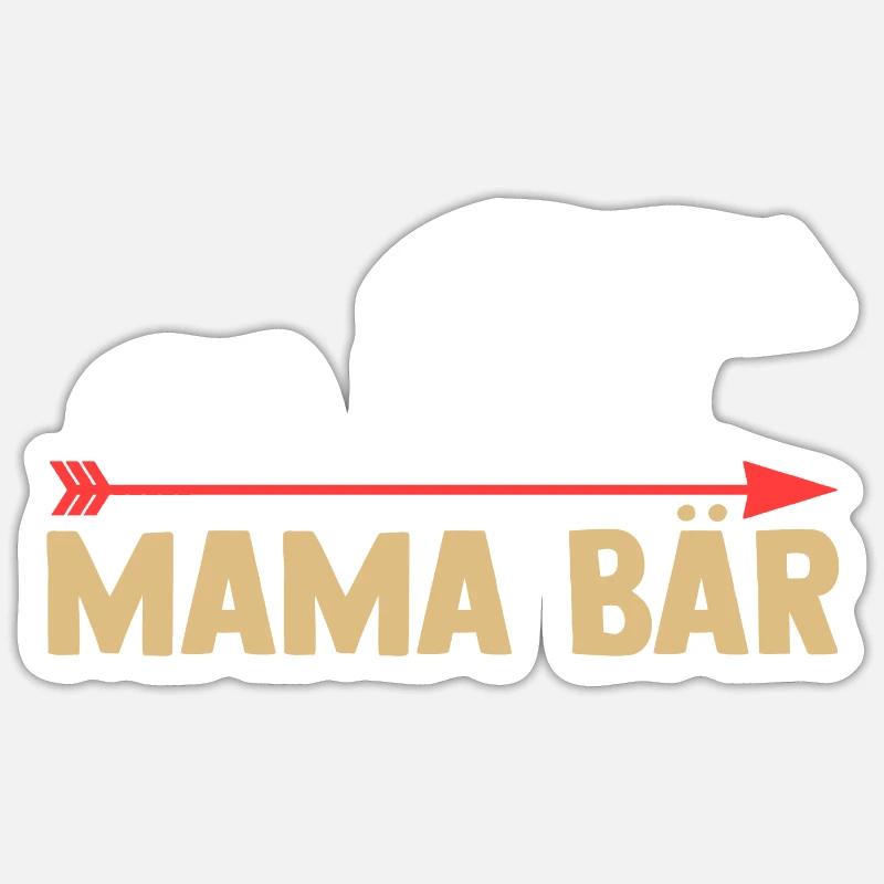Mutter Mama Bär Sticker Größe S (10 x 10 cm)