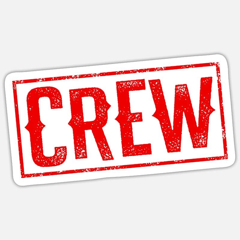 Crew Stamp - Sticker size S (10 x 10 cm) - white matte