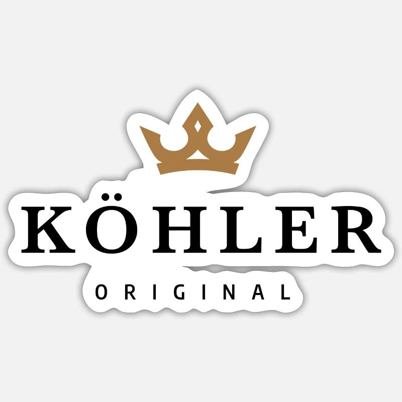 Köhler - Sticker Größe S (10 x 10 cm) - Mattweiß