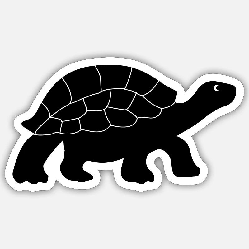 Turtle - Sticker size S (10 x 10 cm) - white matte
