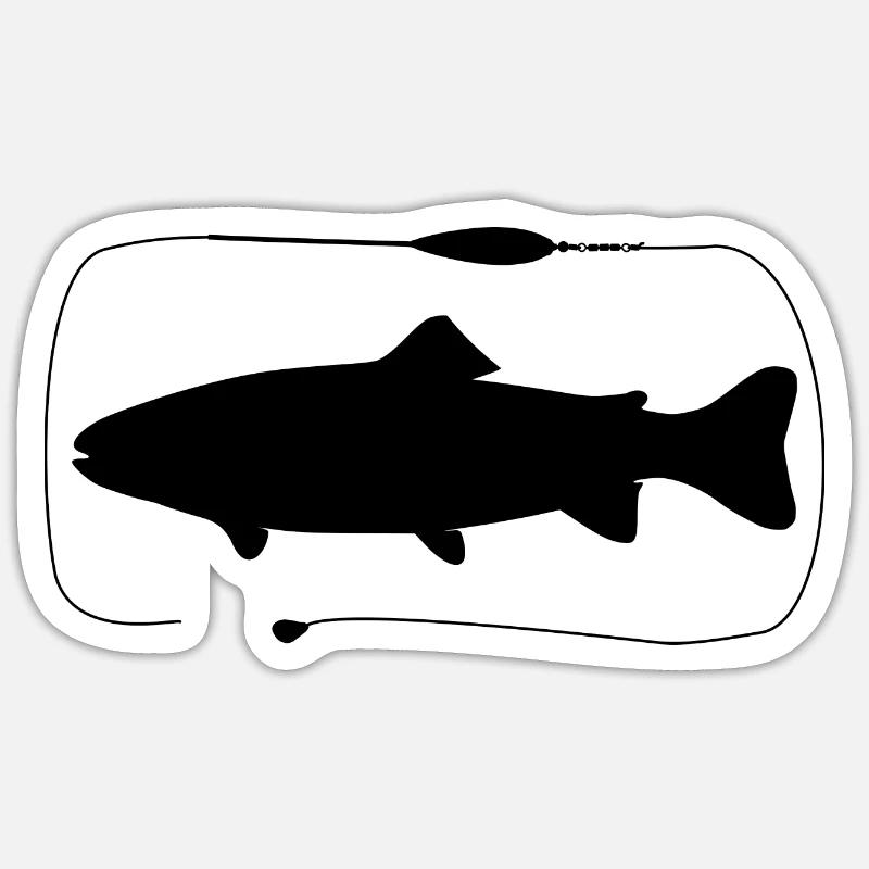 Trout Sbirolino assembly with paste Sticker size S (10 x 10 cm)