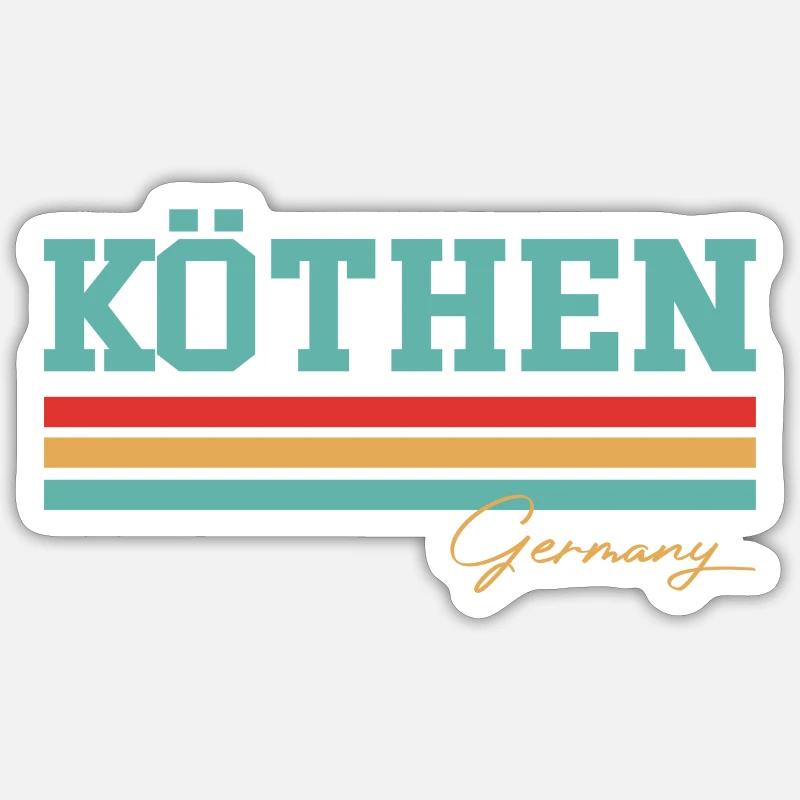 Köthen, Germany, Saxony - Sticker size S (10 x 10 cm) - white matte