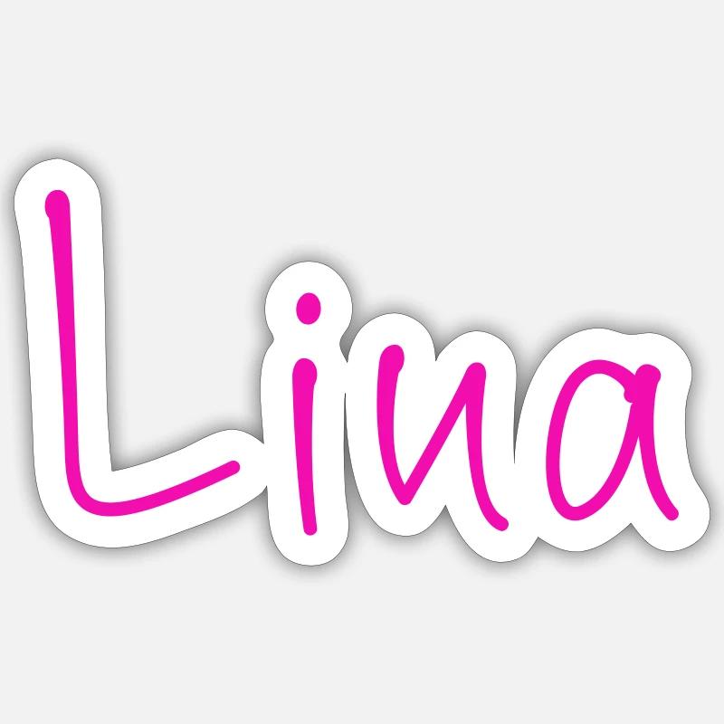 Lina - Sticker size S (10 x 10 cm) - white matte