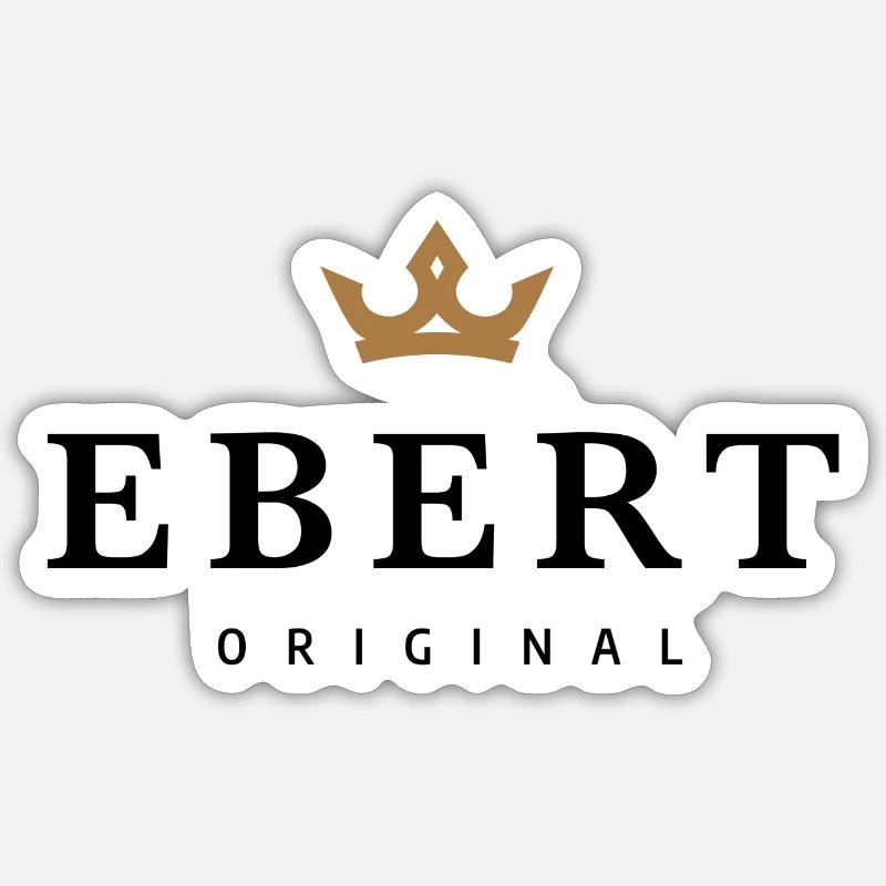 Ebert - Sticker Größe S (10 x 10 cm) - Mattweiß