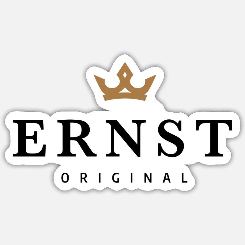 Ernst - Sticker Größe S (10 x 10 cm) - Mattweiß