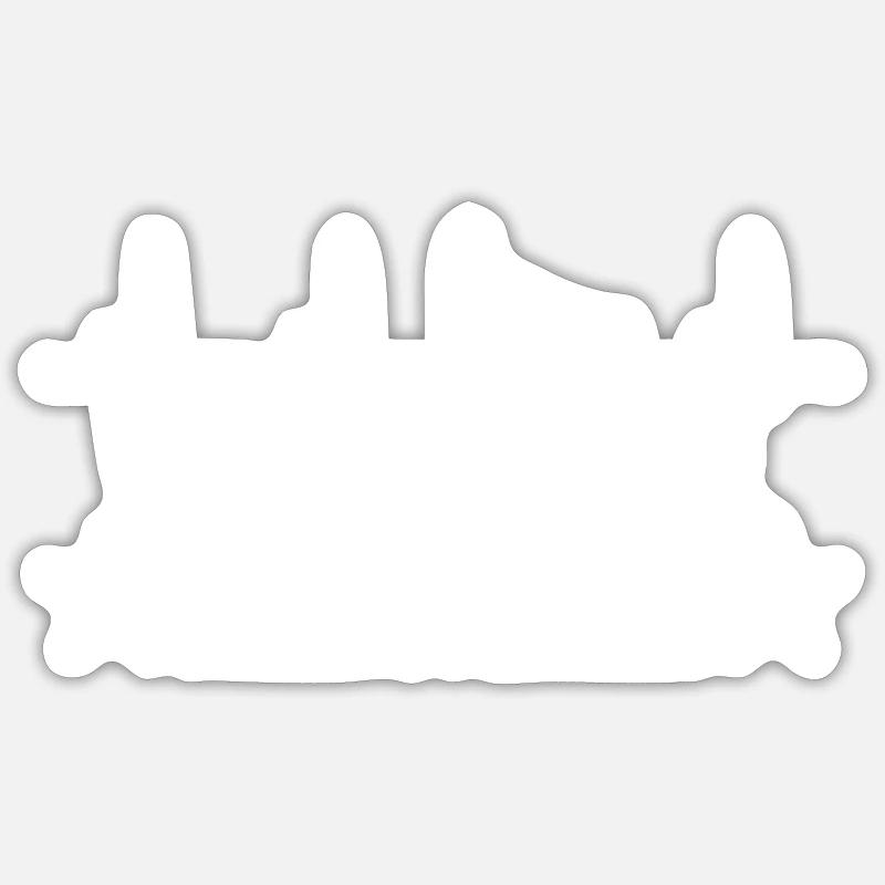 Hund - Sticker Größe S (10 x 10 cm) - Mattweiß