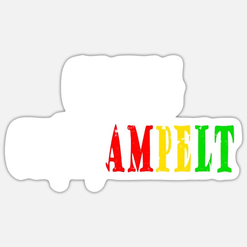 GENUG GE(H)AMPELT Ampel-Protest - Sticker Größe S (10 x 10 cm) - Mattweiß