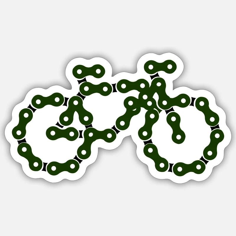bicyclette - Sticker taille S (10 x 10 cm) - blanc mat