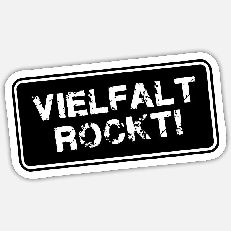 Diversity rocks! - Sticker size S (10 x 10 cm) - white matte
