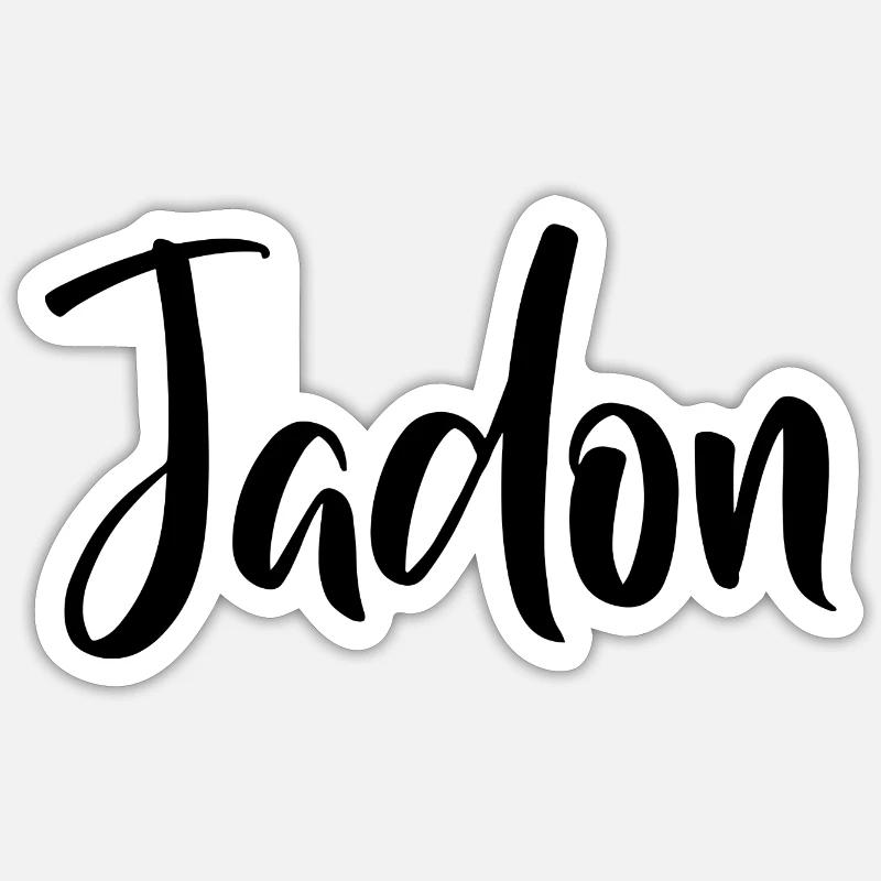 Name - Jadon - Sticker size S (10 x 10 cm) - white matte
