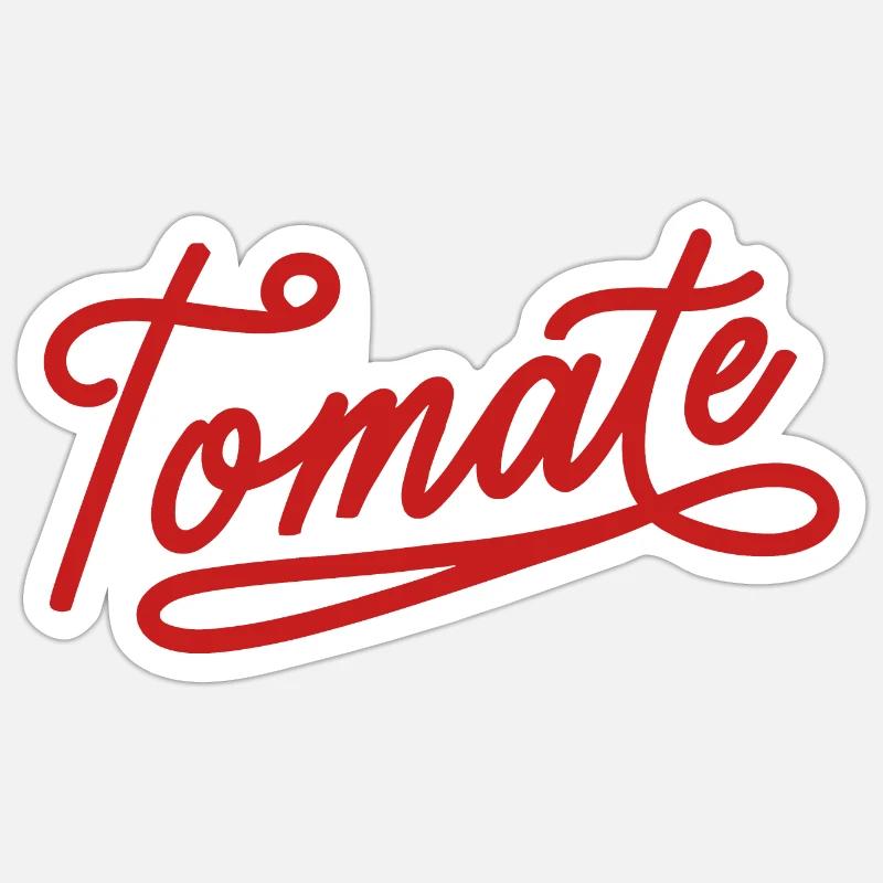 Tomate - Sticker taille S (10 x 10 cm) - blanc mat