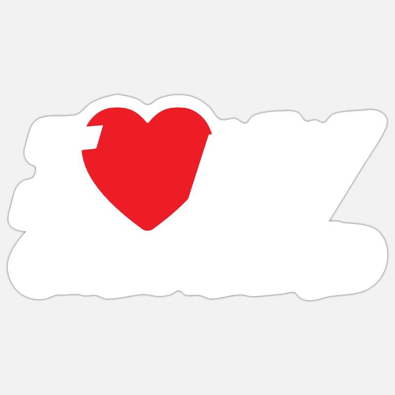 J’aime ma copine - Sticker taille S (10 x 10 cm) - blanc mat