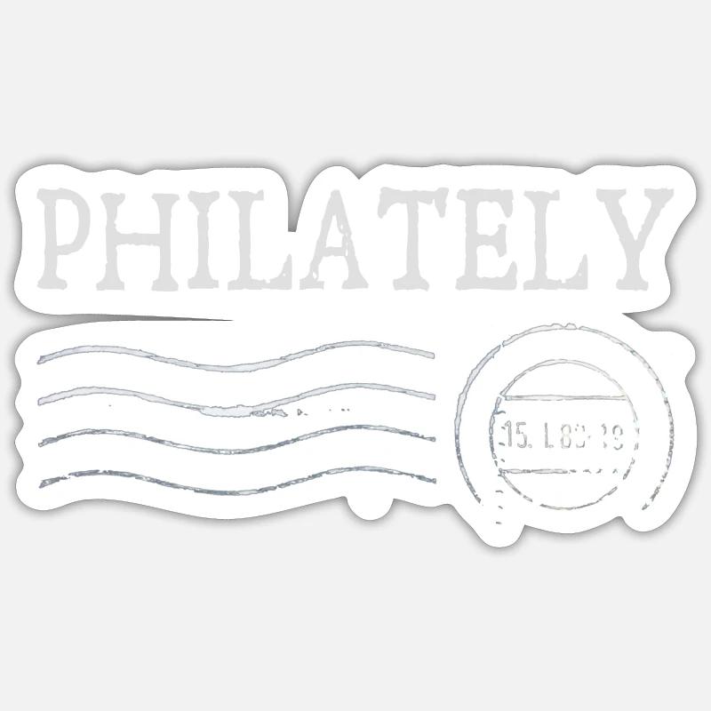 Philatélie - Sticker taille S (10 x 10 cm) - blanc mat