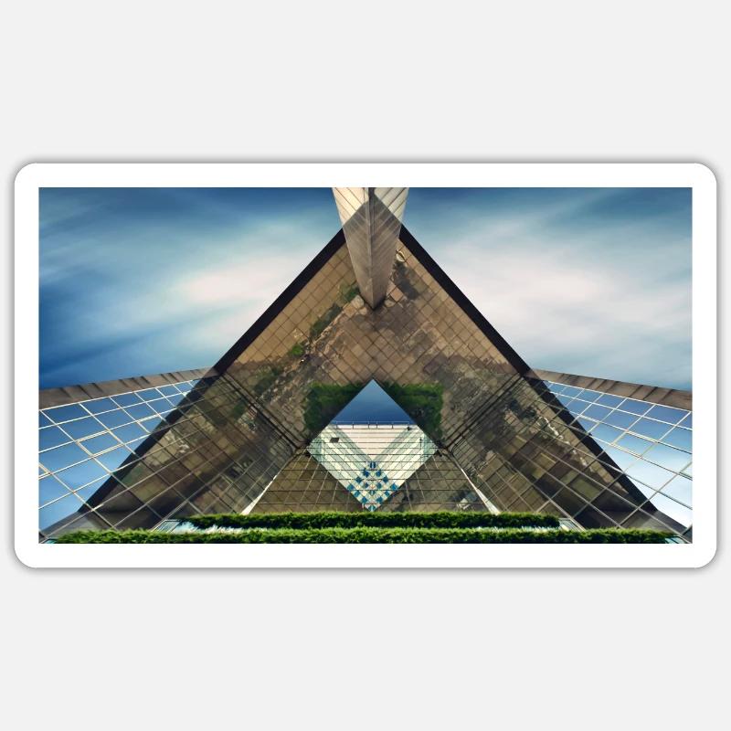 Architectural triangle - Sticker size S (10 x 10 cm) - white matte