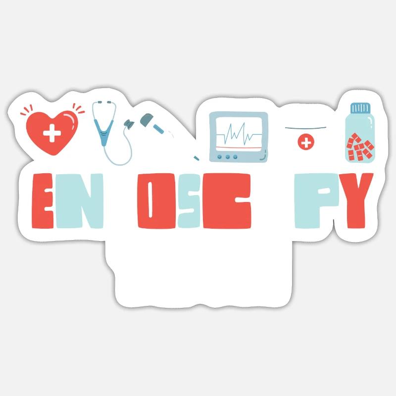 Endoscopy Tech Proud Registered Gastro Nurse Squad Sticker Größe S (10 x 10 cm)