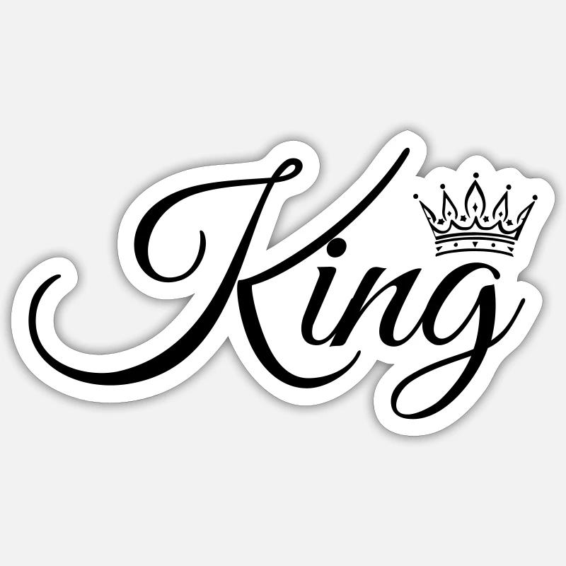 King! Customisable - Sticker size S (10 x 10 cm) - white matte