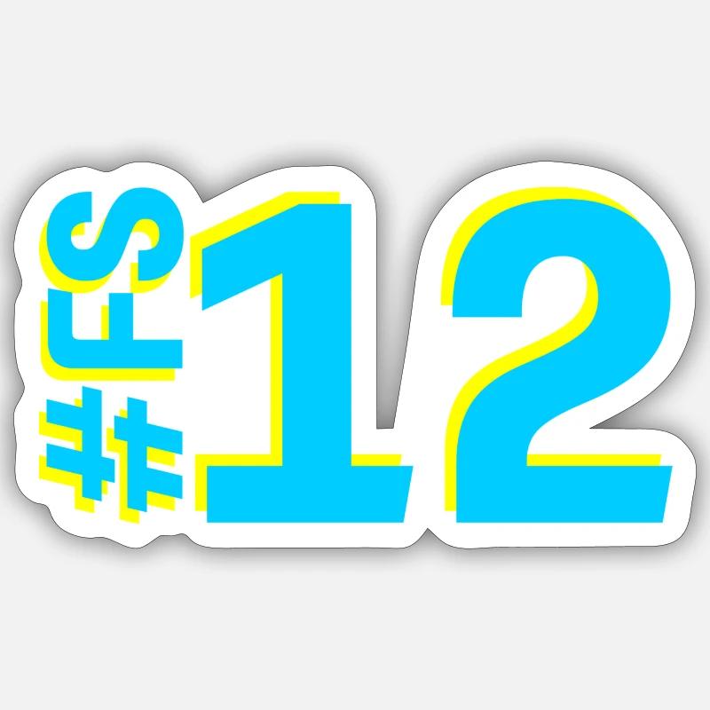 FS12-KARTON - Sticker Größe S (10 x 10 cm) - Mattweiß
