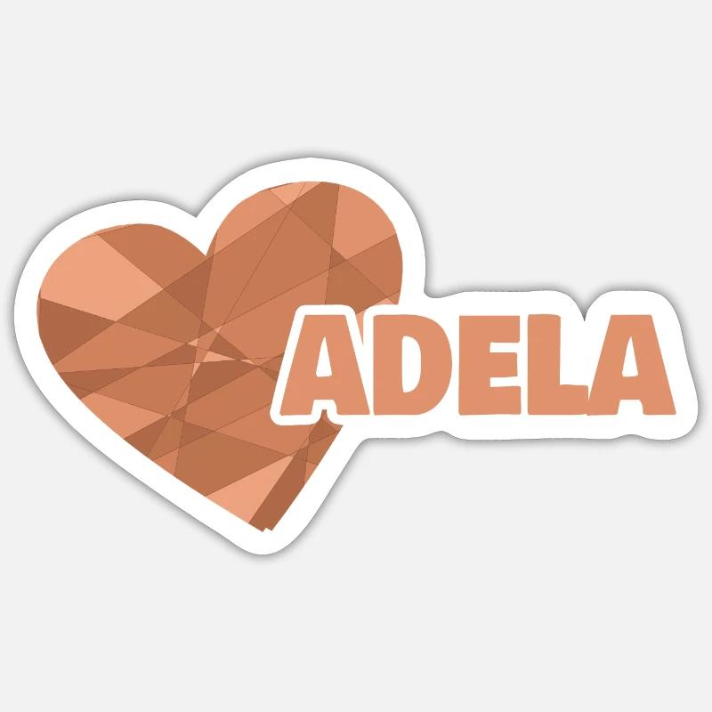 Adela comme prénom - Sticker taille S (10 x 10 cm) - blanc mat