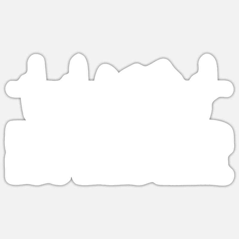 Wandern - Sticker Größe S (10 x 10 cm) - Mattweiß