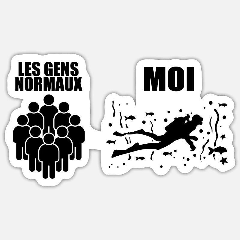 Diving | Diver Gift - Sticker size S (10 x 10 cm) - white matte