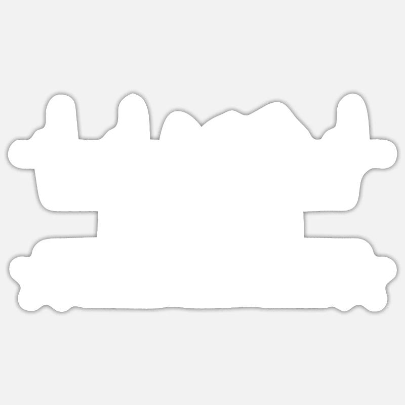 Wandern - Sticker Größe S (10 x 10 cm) - Mattweiß