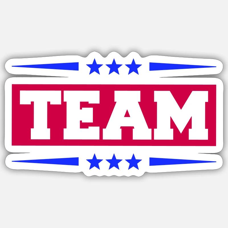 équipe - Sticker taille S (10 x 10 cm) - blanc mat