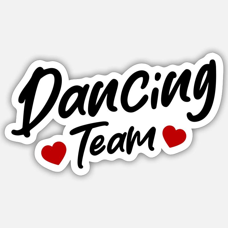 Dancing Team - Sticker Größe S (10 x 10 cm) - Mattweiß