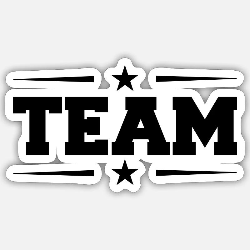 équipe - Sticker taille S (10 x 10 cm) - blanc mat