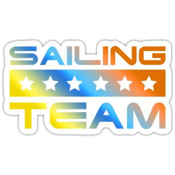 Sailing Crew Colorful - Sticker size S (10 x 10 cm) - white matte - Front