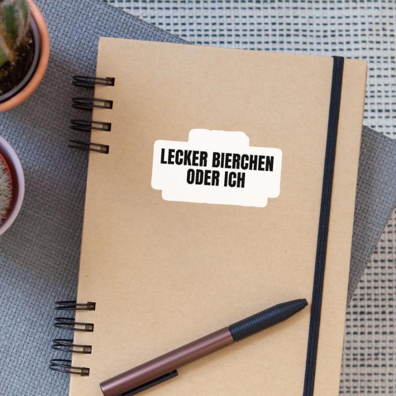 Sie sagte Lecker Bierchen oder ich Party Design Sticker Größe S (10 x 10 cm)