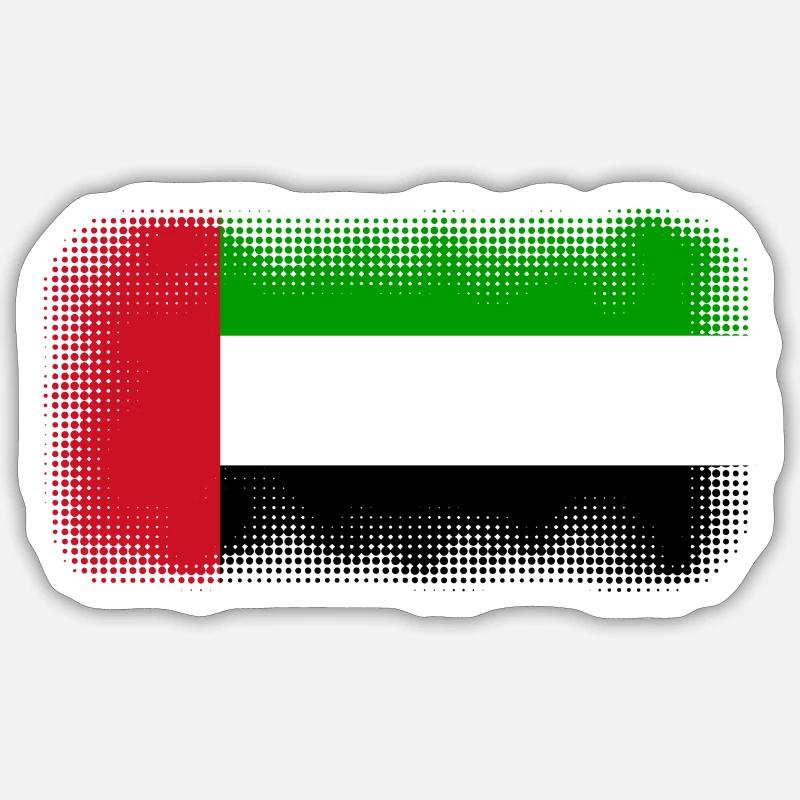 Émirats arabes unis - Sticker taille S (10 x 10 cm) - blanc mat