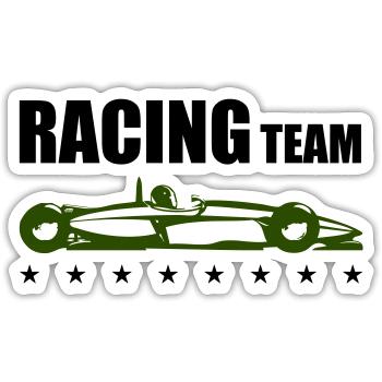 Racing Team - Sticker size S (10 x 10 cm) - white matte - Front