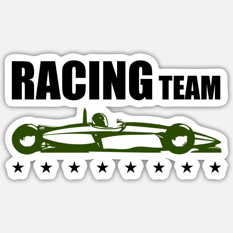 Racing Team - Sticker size S (10 x 10 cm) - white matte