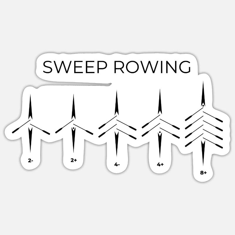 Sweep Ruderboote Sticker Größe S (10 x 10 cm)