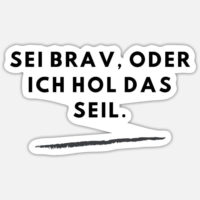 Seilspiel Warnung Sticker Größe S (10 x 10 cm)
