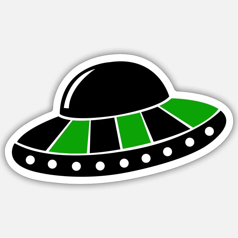OVNI - Sticker taille S (10 x 10 cm) - blanc mat