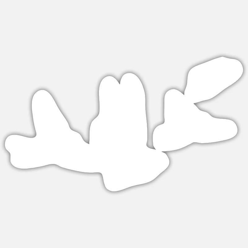 Birds | Oiseau - Sticker taille S (10 x 10 cm) - blanc mat