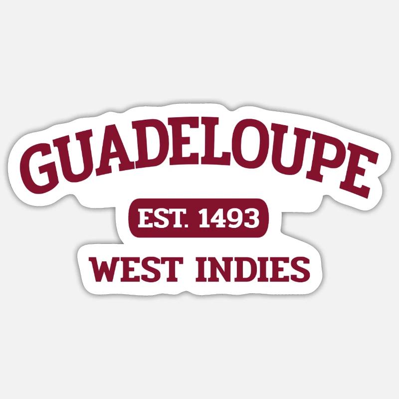 Guadeloupe - Point-à-Pitre - Caraïbes - Antilles - Sticker taille S (10 x 10 cm) - blanc mat