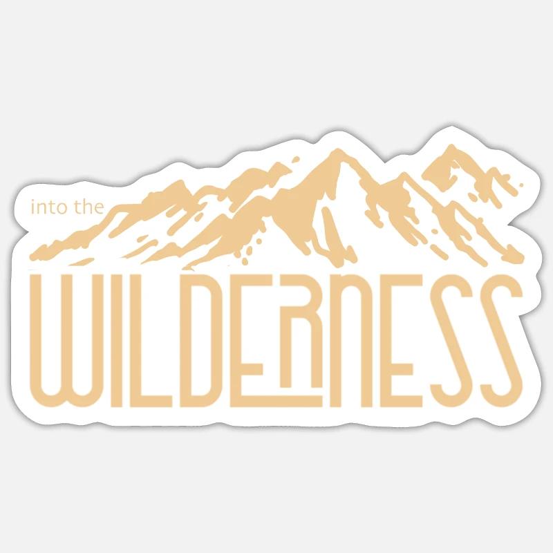 Dans la nature sauvage - Sticker taille S (10 x 10 cm) - blanc mat
