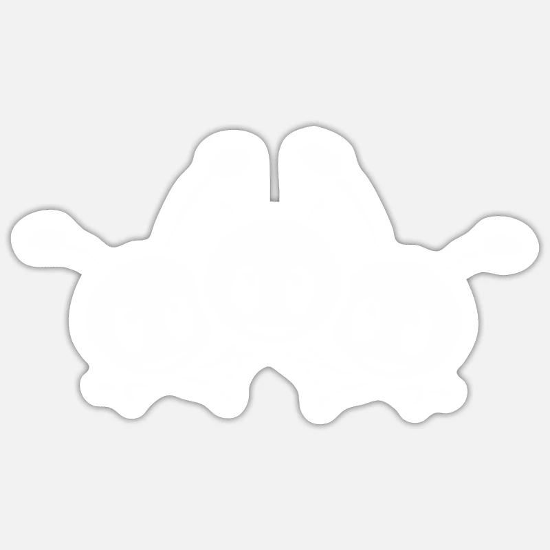 fourmi - Sticker taille S (10 x 10 cm) - blanc mat