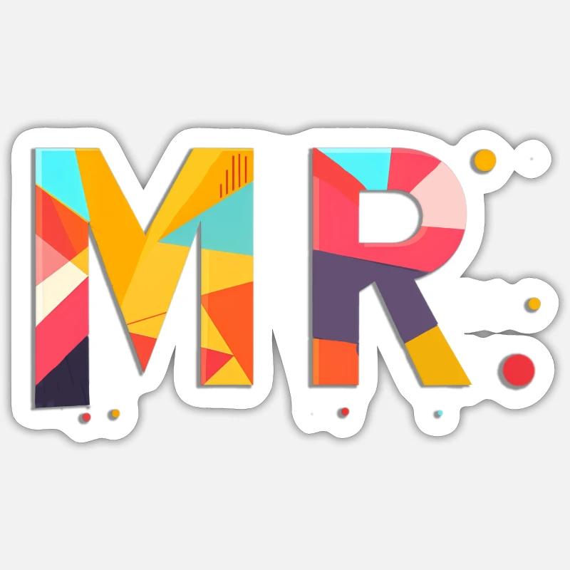 Mr. - Sticker Größe S (10 x 10 cm) - Mattweiß