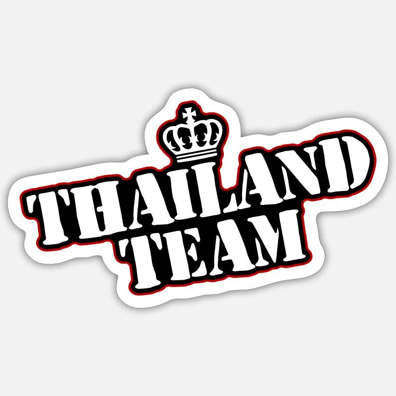 Équipe de Thaïlande - Sticker taille S (10 x 10 cm) - blanc mat