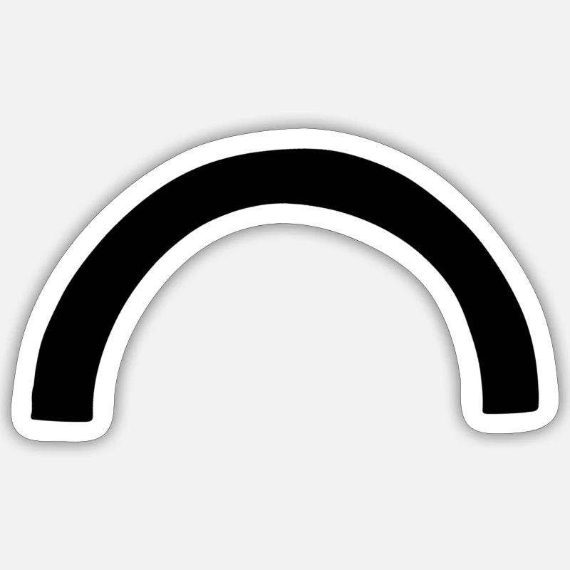 bogen form symbol linie - Sticker Größe S (10 x 10 cm) - Mattweiß
