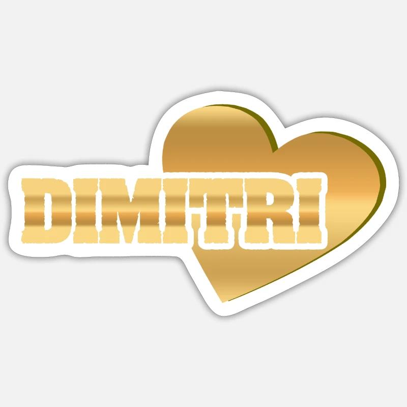 Dimitri d’or - Sticker taille S (10 x 10 cm) - blanc mat