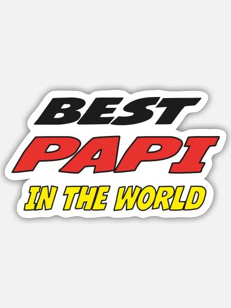 Bestes PAPI der Welt 221 - Sticker Größe S (10 x 10 cm) - Mattweiß
