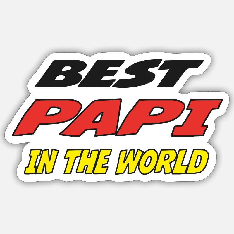 Bestes PAPI der Welt 221 - Sticker Größe S (10 x 10 cm) - Mattweiß