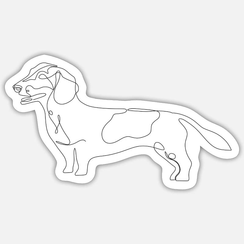 Dackel Moritz Sticker Größe S (10 x 10 cm)